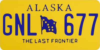 AK license plate GNL677