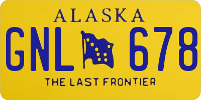 AK license plate GNL678