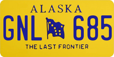 AK license plate GNL685