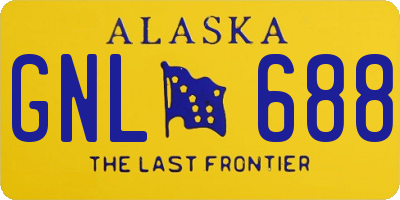 AK license plate GNL688