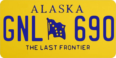 AK license plate GNL690