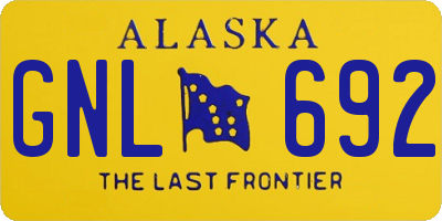 AK license plate GNL692