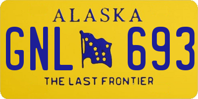 AK license plate GNL693