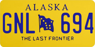 AK license plate GNL694