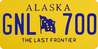 AK license plate GNL700