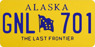 AK license plate GNL701