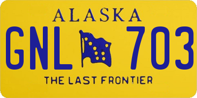 AK license plate GNL703