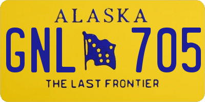 AK license plate GNL705