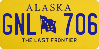 AK license plate GNL706