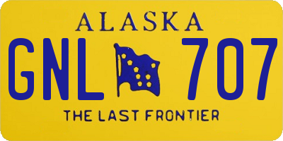 AK license plate GNL707