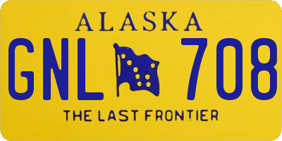 AK license plate GNL708