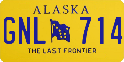 AK license plate GNL714