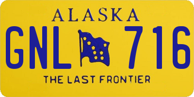 AK license plate GNL716