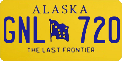 AK license plate GNL720