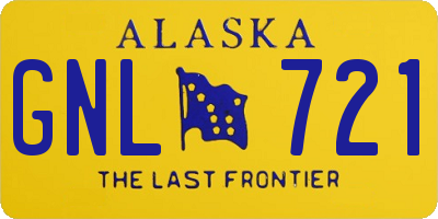 AK license plate GNL721