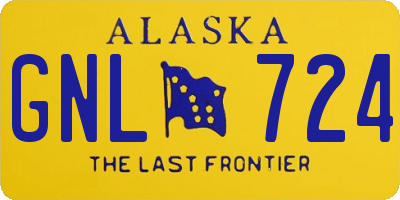 AK license plate GNL724