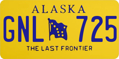 AK license plate GNL725