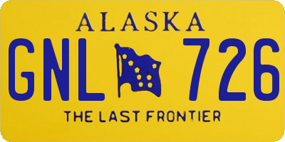 AK license plate GNL726