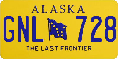 AK license plate GNL728