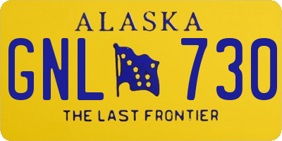 AK license plate GNL730