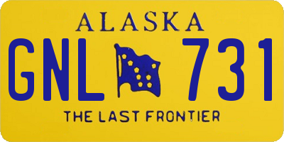 AK license plate GNL731