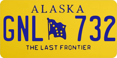 AK license plate GNL732