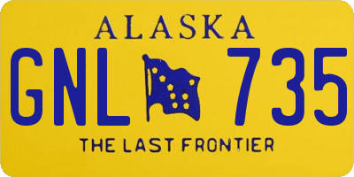 AK license plate GNL735