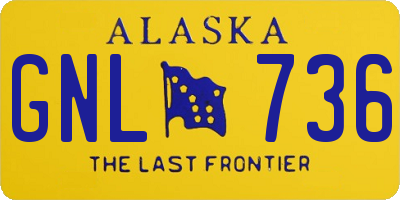 AK license plate GNL736