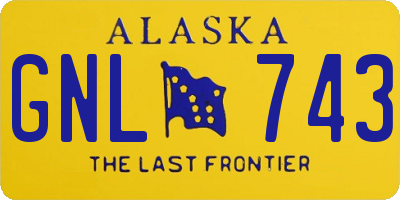 AK license plate GNL743