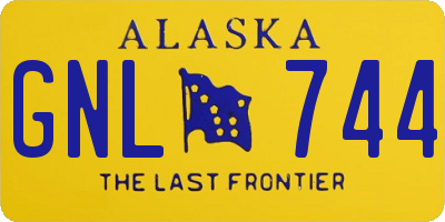 AK license plate GNL744