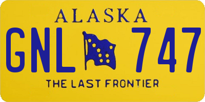 AK license plate GNL747