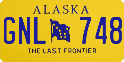 AK license plate GNL748