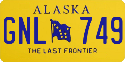 AK license plate GNL749