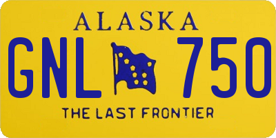 AK license plate GNL750