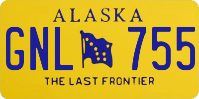 AK license plate GNL755