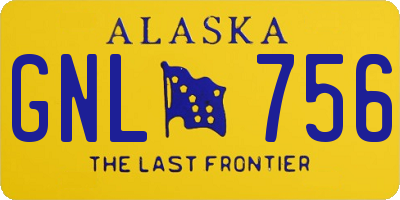 AK license plate GNL756