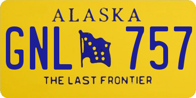 AK license plate GNL757