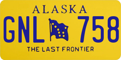 AK license plate GNL758