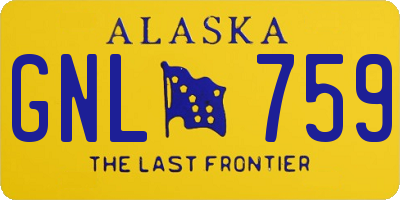 AK license plate GNL759