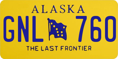 AK license plate GNL760