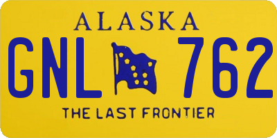 AK license plate GNL762