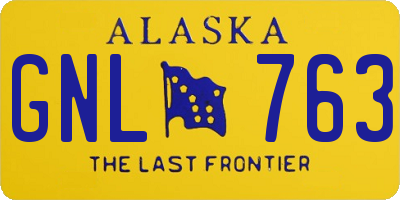 AK license plate GNL763