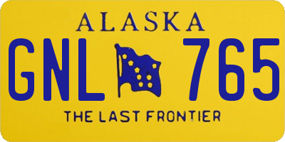 AK license plate GNL765