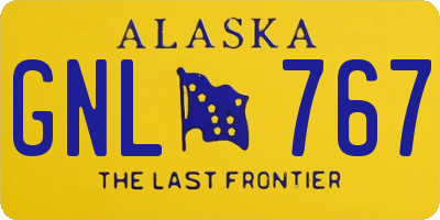 AK license plate GNL767