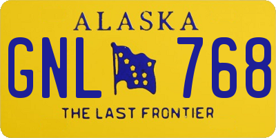 AK license plate GNL768