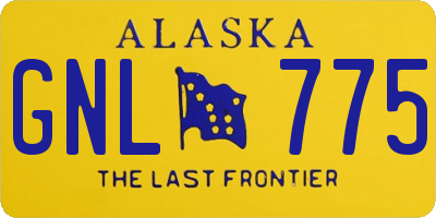 AK license plate GNL775