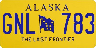 AK license plate GNL783