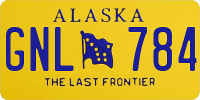 AK license plate GNL784