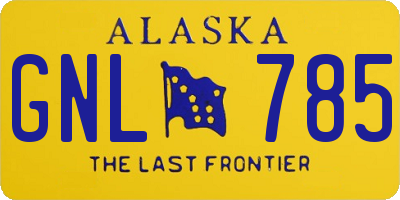 AK license plate GNL785