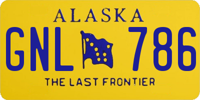 AK license plate GNL786